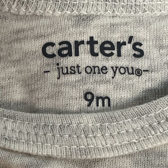 Carters Just One You Infant Baby Gray 2 Pc Merry And Bright Coordinated Set New! - Picture 14 of 15